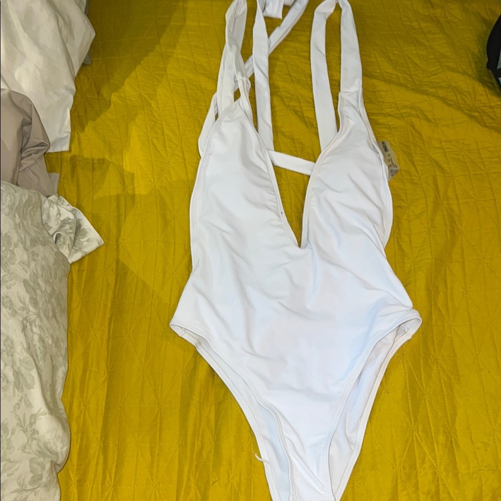 SHEIN White One Piece Swimsuit